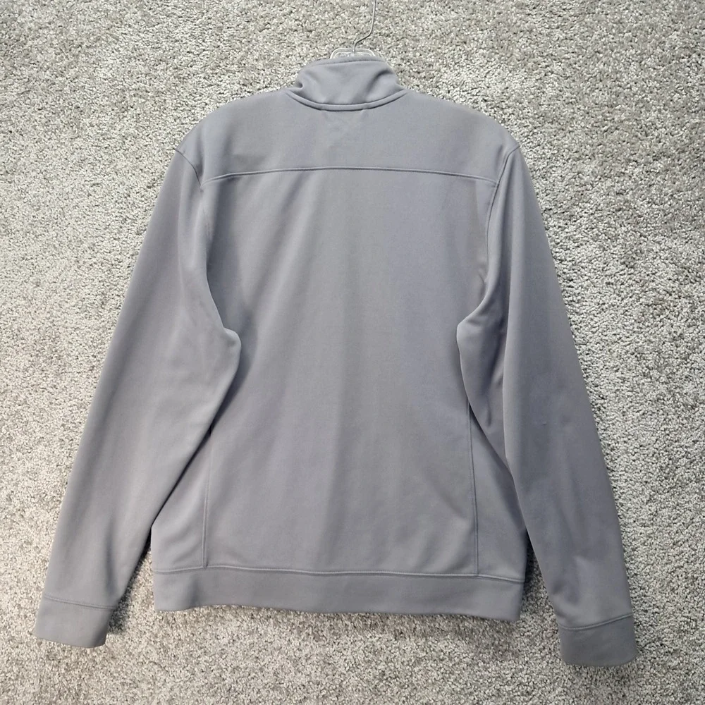 Under Armour Mens All season gear Track Jacket Grey White Stripe Full Zip Size M